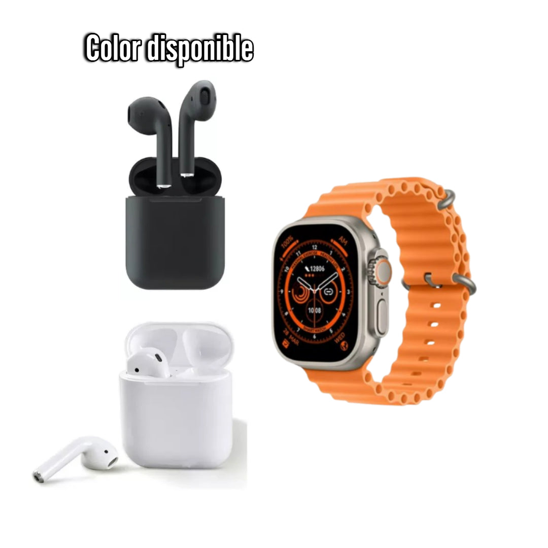 Combo Bolso 37cm + Reloj T800 + i12
