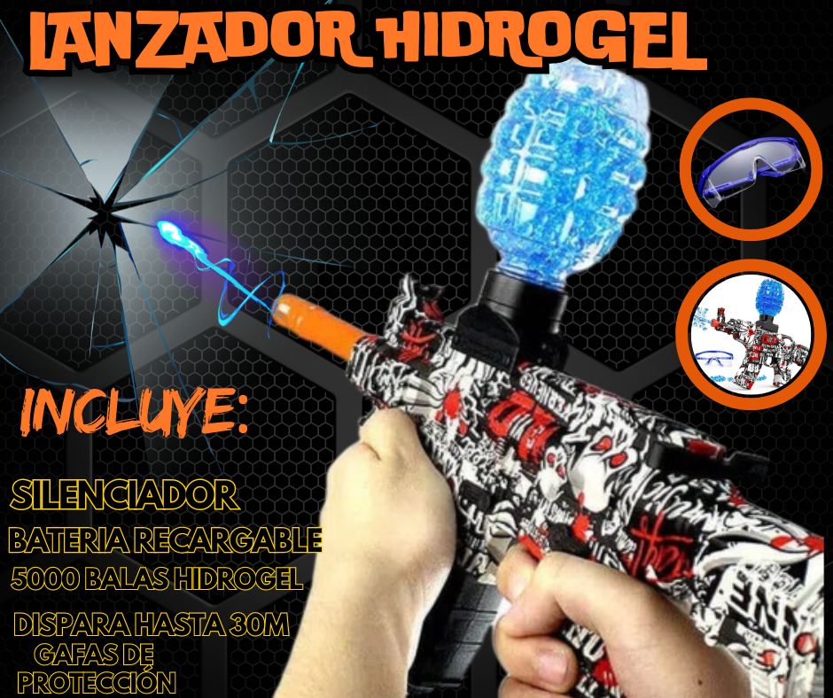 pistola juguete hidrogel + accesorios