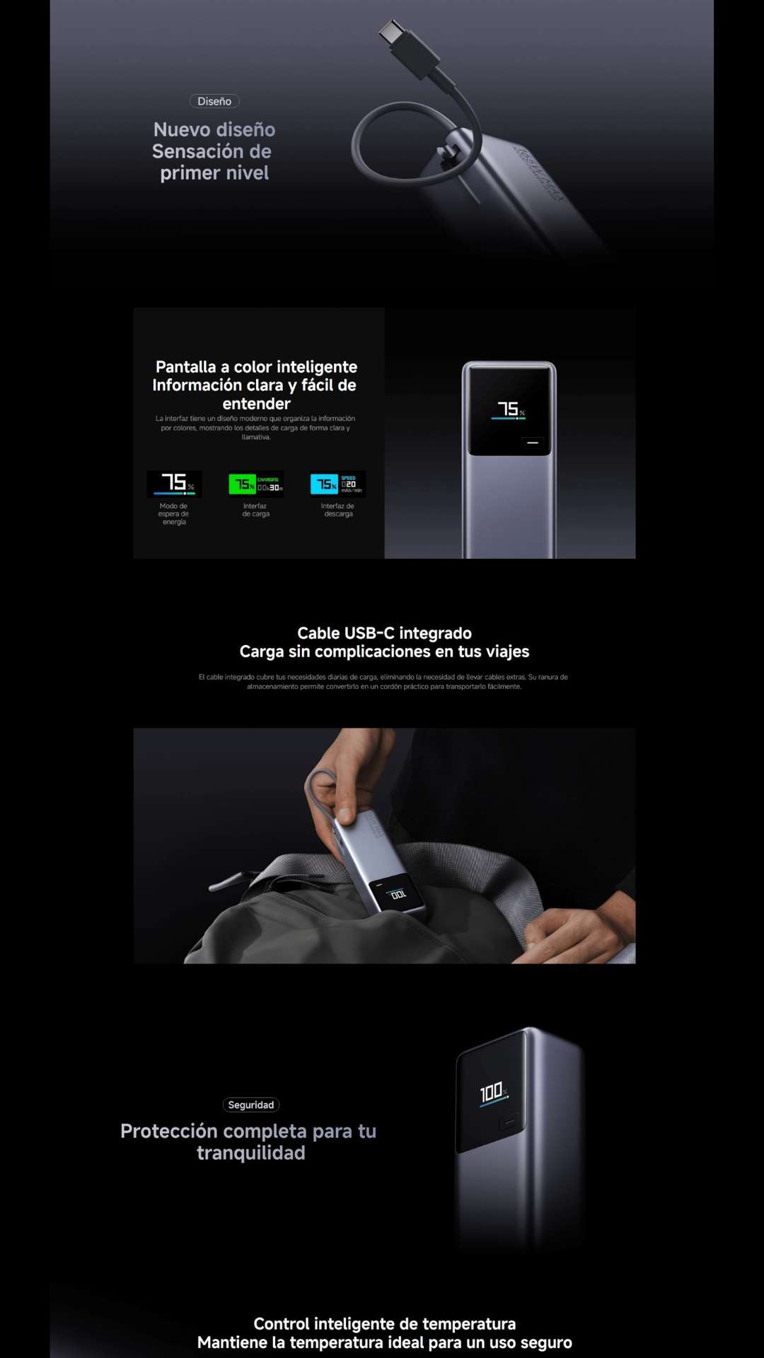 Xiaomi 165W Power Bank 10000 Integrated Cable