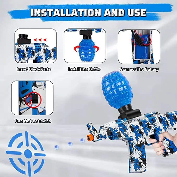 pistola juguete hidrogel + accesorios