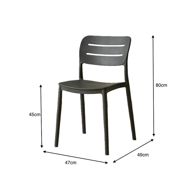 Silla Harriman, Negro, Con medio espaldar y diseño minimalista