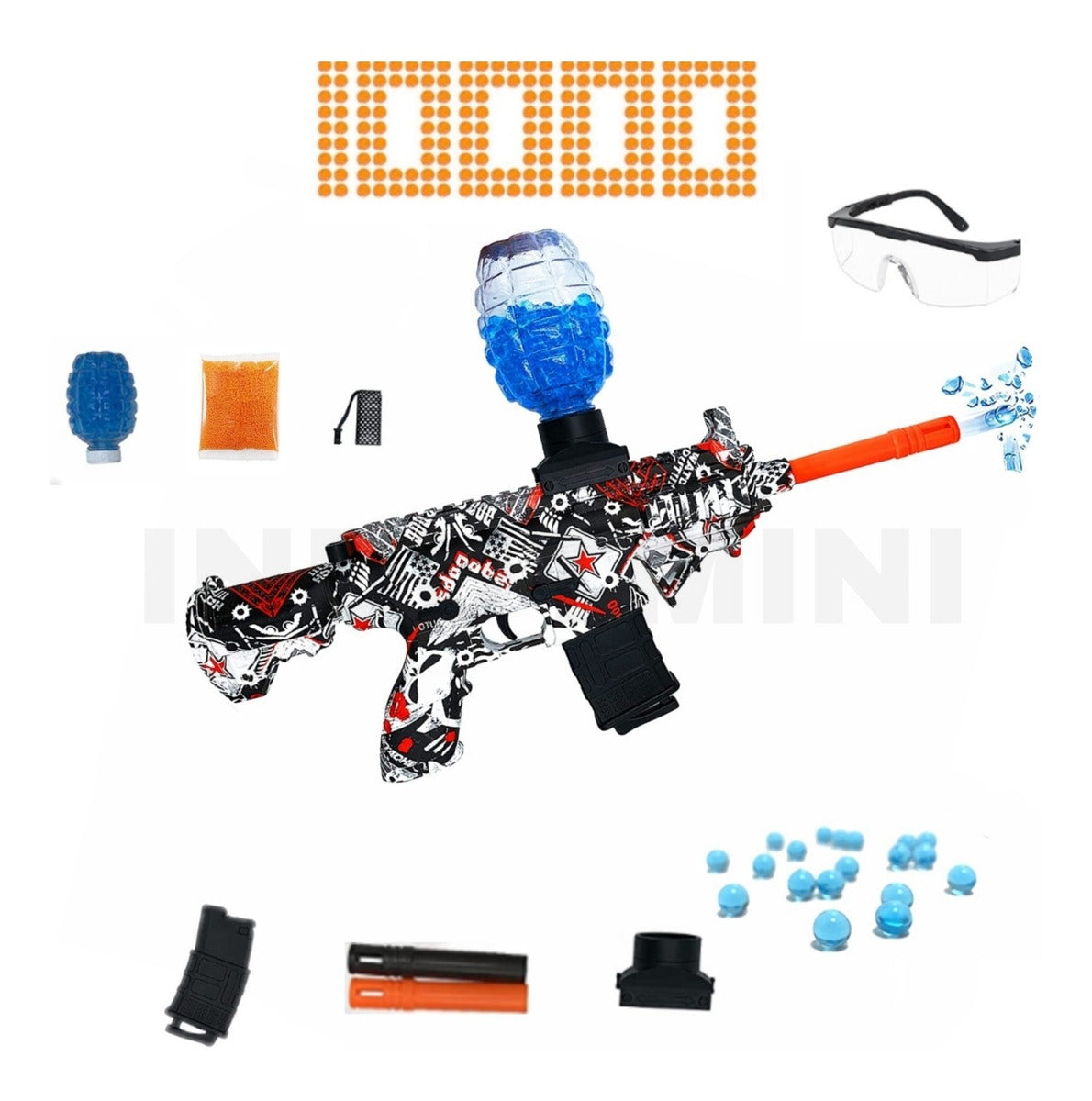 pistola juguete hidrogel + accesorios