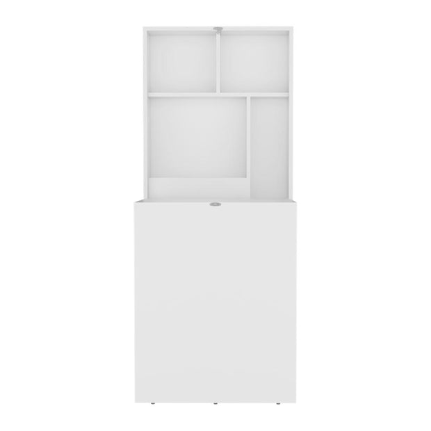 Escritorio Plegable Kaplan, Blanco, moderno Ahorrador de espacio ZF