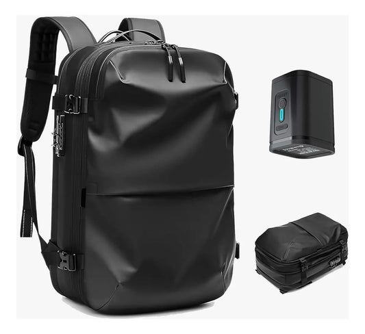 AIRBAG – Mochila de Viaje Expandible 60L con Compresión al Vacío, USB y Seguridad TSA
