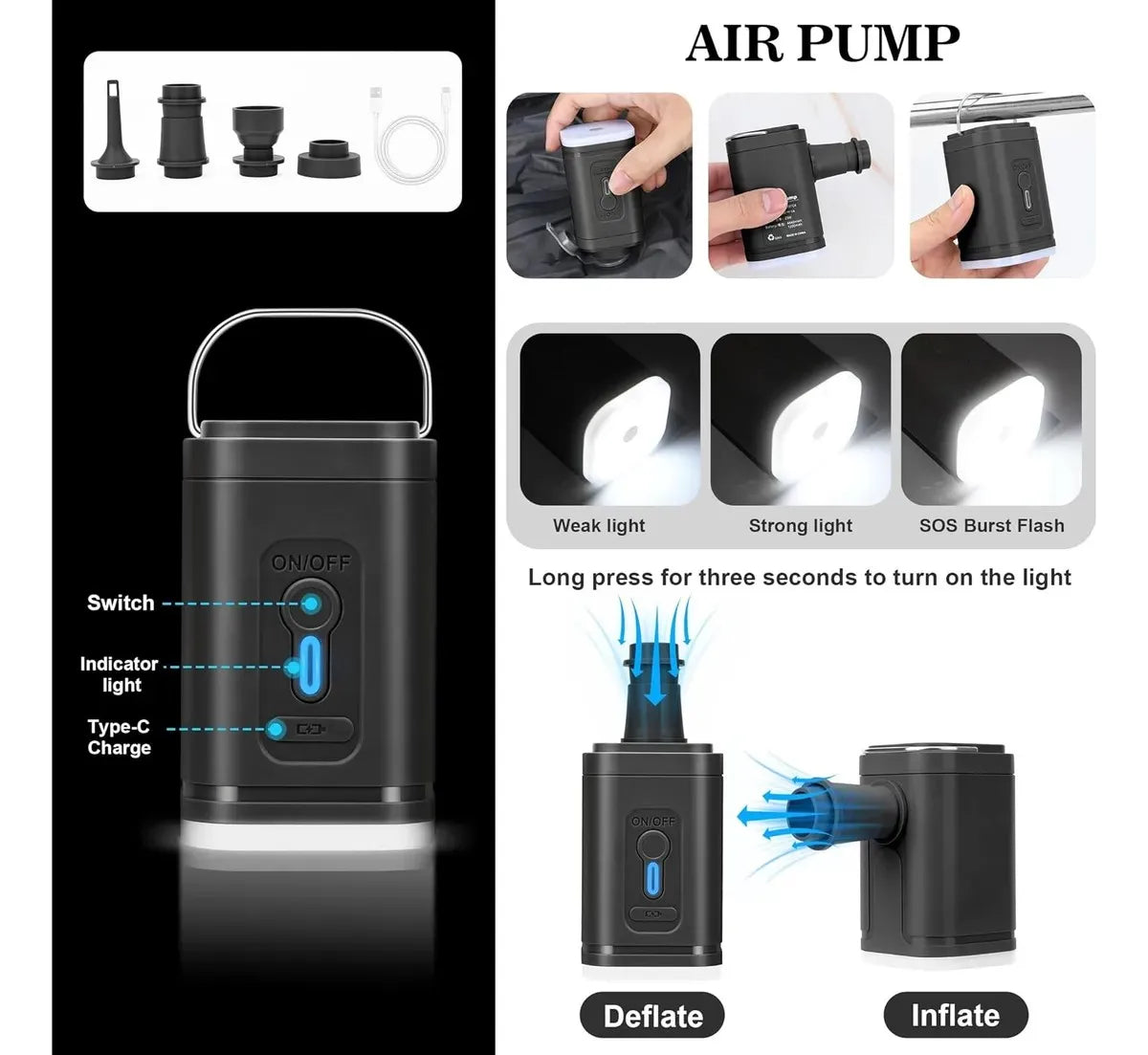 AIRBAG – Mochila de Viaje Expandible 60L con Compresión al Vacío, USB y Seguridad TSA