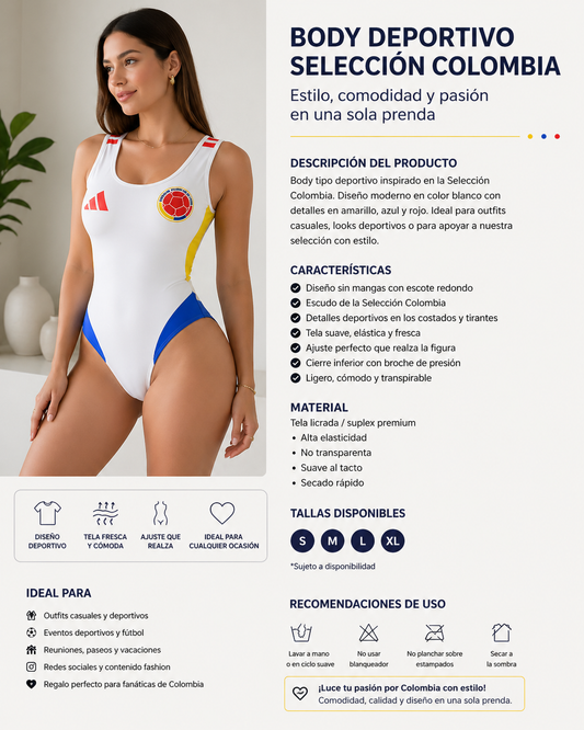 Body Selección Colombia Blanco