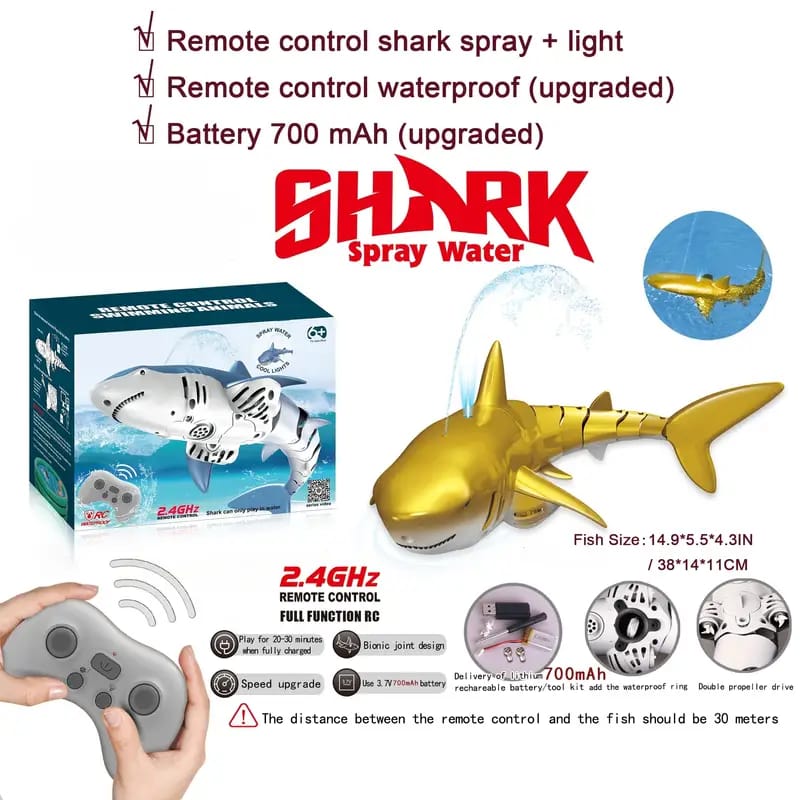 Tiburón a Control Remoto dorado