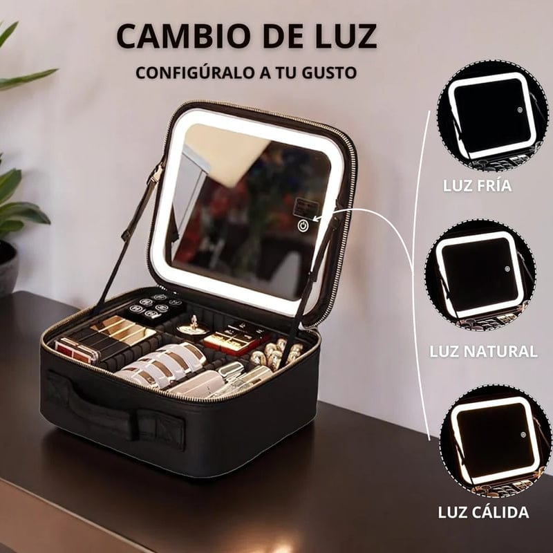 Estuche Cosmetiquera Maquillaje Espejo