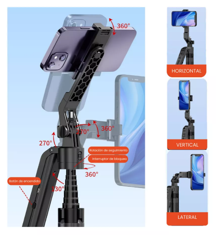 Palo Selfie Trípode Inteligente Sensor